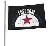 La Stella Solitaria Della California E La Libertà Bandiere Di Benvenuto Con 2 Occhielli Bandiera Da Cortile Durevole Bandiere Da Giardino Decorazione Per Fattoria All'Aperto Interni 90X152Cm