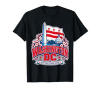 La Storia di Washington DC Vive Qui Punti di Riferimento del Distretto retrò Maglietta