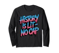 La Storia è illuminata Senza Cappuccio - Divertente Insegnante & Storia dello Studente Maglia a Manica