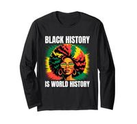 La Storia Nera è Storia del Mondo Afro Pride Arte panafricana Maglia a Manica