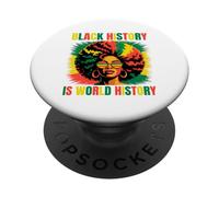 La storia nera è storia del mondo Afro Pride arte panafricana PopSockets PopGrip Adesivo