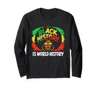 La Storia Nera è Storia del Mondo Afro Pride panafricano Maglia a Manica