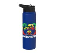 La storia nera è storia del mondo Afro Pride panafricano Stainless Steel Insulated Water Bottle