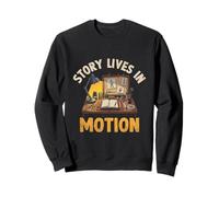 La storia vive in movimento Animazione Schizzo Animare Storytelling Felpa