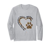 La Strada Verso Il Mio Cuore Impronte di Zampe di Animali leopardati Maglia a Manica
