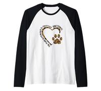 La Strada Verso Il Mio Cuore Impronte di Zampe di Animali leopardati Maglia con Maniche Raglan