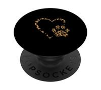 La strada verso il mio cuore impronte di zampe di animali leopardati PopSockets PopGrip Adesivo
