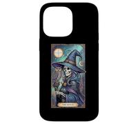 La strega scheletro con gufo e chiaro di luna Custodia per iPhone 14 Pro Max