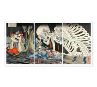 La strega Takiyasha e lo spettro dello scheletro Poster di Utagawa Kuniyoshi 80 x 40 cm Quadri Decorazione per pareti