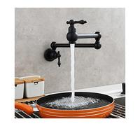 La stufa della cucina del rubinetto dell'acqua fredda singolo a muro può essere allungata e lavabo piscina antico,Durata(Noir)