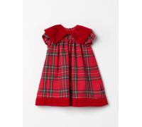 LA STUPENDERIA Abito in misto cotone con motivo tartan 18M Bianco