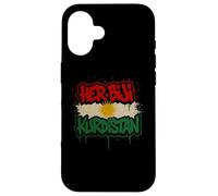 La sua bandiera del Kurdistan Biji Graffiti curdi urbani Custodia per iPhone 16