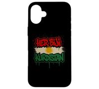 La sua bandiera del Kurdistan Biji Graffiti curdi urbani Custodia per iPhone 16 Plus