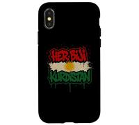 La sua bandiera del Kurdistan Biji Graffiti curdi urbani Custodia per iPhone X/XS