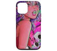 La sua evocazione Demone Ragazza Vaporwave Fasi Lunari Gotico Custodia per iPhone 12/12 Pro