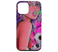 La sua evocazione Demone Ragazza Vaporwave Fasi Lunari Gotico Custodia per iPhone 12 mini