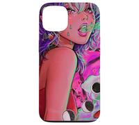 La sua evocazione Demone Ragazza Vaporwave Fasi Lunari Gotico Custodia per iPhone 13