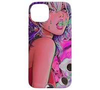 La sua evocazione Demone Ragazza Vaporwave Fasi Lunari Gotico Custodia per iPhone 15 Plus