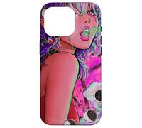 La sua evocazione Demone Ragazza Vaporwave Fasi Lunari Gotico Custodia per iPhone 16 Pro