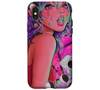 La sua evocazione Demone Ragazza Vaporwave Fasi Lunari Gotico Custodia per iPhone X/XS