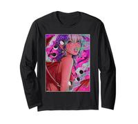 La sua evocazione Demone Ragazza Vaporwave Fasi Lunari Gotico Maglia a Manica