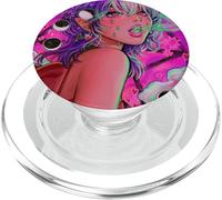 La sua evocazione Demone Ragazza Vaporwave Fasi Lunari Gotico PopSockets PopGrip per MagSafe