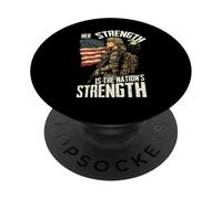 La sua forza è la citazione patriottica della forza della nazione PopSockets PopGrip Adesivo