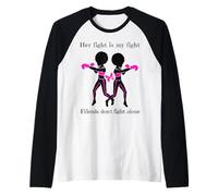 La Sua Lotta Contro Il Cancro al Seno è i Miei Amici di Lotta supportano Le Donne Maglia con Maniche Raglan