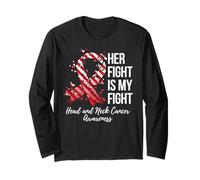 La Sua Lotta è la mia consapevolezza del Cancro alla Testa e al Collo Maglia a Manica