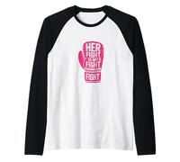 La Sua Lotta è la mia Lotta alla Boxe per la consapevolezza del Cancro al Seno Maglia con Maniche Raglan