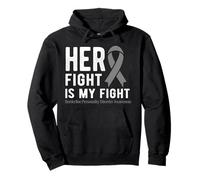 La Sua Lotta è la mia Lotta Disturbo Borderline di personalità Felpa con Cappuccio