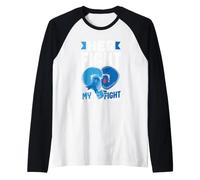 La Sua Lotta è la mia Lotta per la consapevolezza del diabete T1D Type 1 Maglia con Maniche Raglan