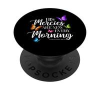 La sua misericordia è nuova ogni mattina versi biblica farfalla PopSockets PopGrip Adesivo