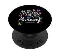La sua misericordia è nuova ogni mattina versi biblica farfalla PopSockets PopGrip Adesivo