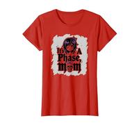 La Sua Non Una Fase Mamma Anziano Emo Gotico Ribelle Nostalgia Maglietta, Donna, Rosso, M