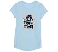 La Sua Non Una Fase Mamma Anziano Emo Gotico Ribelle Nostalgia Maglietta, Ragazze, Celeste, L
