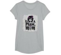 La Sua Non Una Fase Mamma Anziano Emo Gotico Ribelle Nostalgia Maglietta, Ragazze, Grigio Melange, M