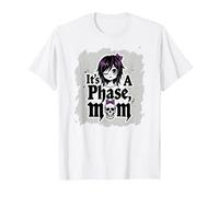 La Sua Non Una Fase Mamma Anziano Emo Gotico Ribelle Nostalgia Maglietta, Uomo, Bianco, S