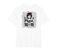 La Sua Non Una Fase Mamma Anziano Emo Gotico Ribelle Nostalgia Maglietta, Uomo Taglie Grandi, Bianco, 6X Tall