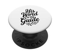 La sua parola è la mia guida Fede cristiana ispiratrice PopSockets PopGrip Adesivo