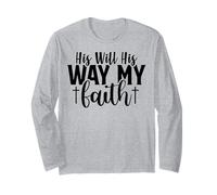 la Sua volontà a Modo Suo Uomini e Donne cristiani grati grati Maglia a Manica