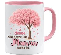 La Suerte es Tener una Mamá Como Tú, tazza regalo per la mamma spagnola con fiori di ciliegio