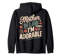 La Suocera Pensa Che io Sia Adorabile Dichiarazione d'Amore familiare Felpa con Cappuccio