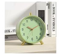 la sveglia, Orologio piccolo silenzioso senza ticchettio con luce notturna(Green,3.5in)