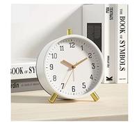 la sveglia, Orologio piccolo silenzioso senza ticchettio con luce notturna(White,5.1in)