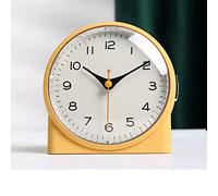 la sveglia, Orologio piccolo super silenzioso da 4 pollici senza ticchettio con(Yellow)