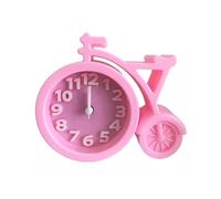 la sveglia, Sveglia creativa for studenti, a forma di bicicletta, silenziosa(Pink)