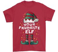 La T-Shirt Divertente Di Natale Del Tuo Elfo Preferito 100% Cotone