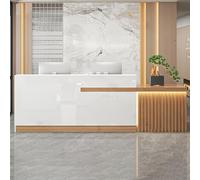 La Tabella robusta del computer dello scrittorio di ricezione moderna leggera per la cassa al dettaglio aumenta l'efficienza dello spazio e la produttività negli ambienti commerciali