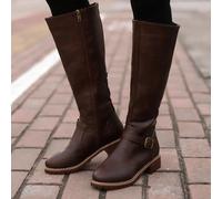 [La taglia è troppo piccola, si consiglia di prendere una taglia più grande] Stivali alti fino al ginocchio da donna Jeossy 9660 - Eleganti stivali da equitazione alti con cerniera esterna decorativa,